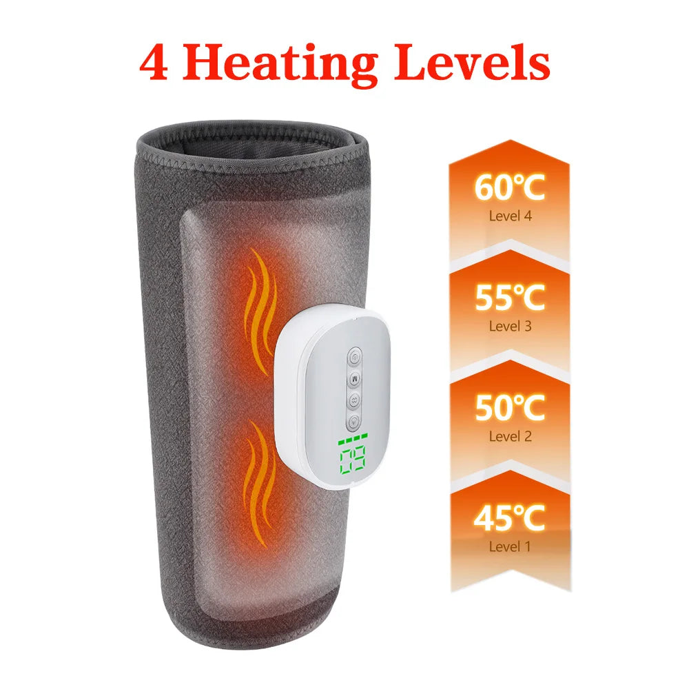 Wireless Air Pressure Calf Massager Electric 8 Level 4 Mode Air Compression Leg Massager Calf Muscle Relaxing Blood Circulation