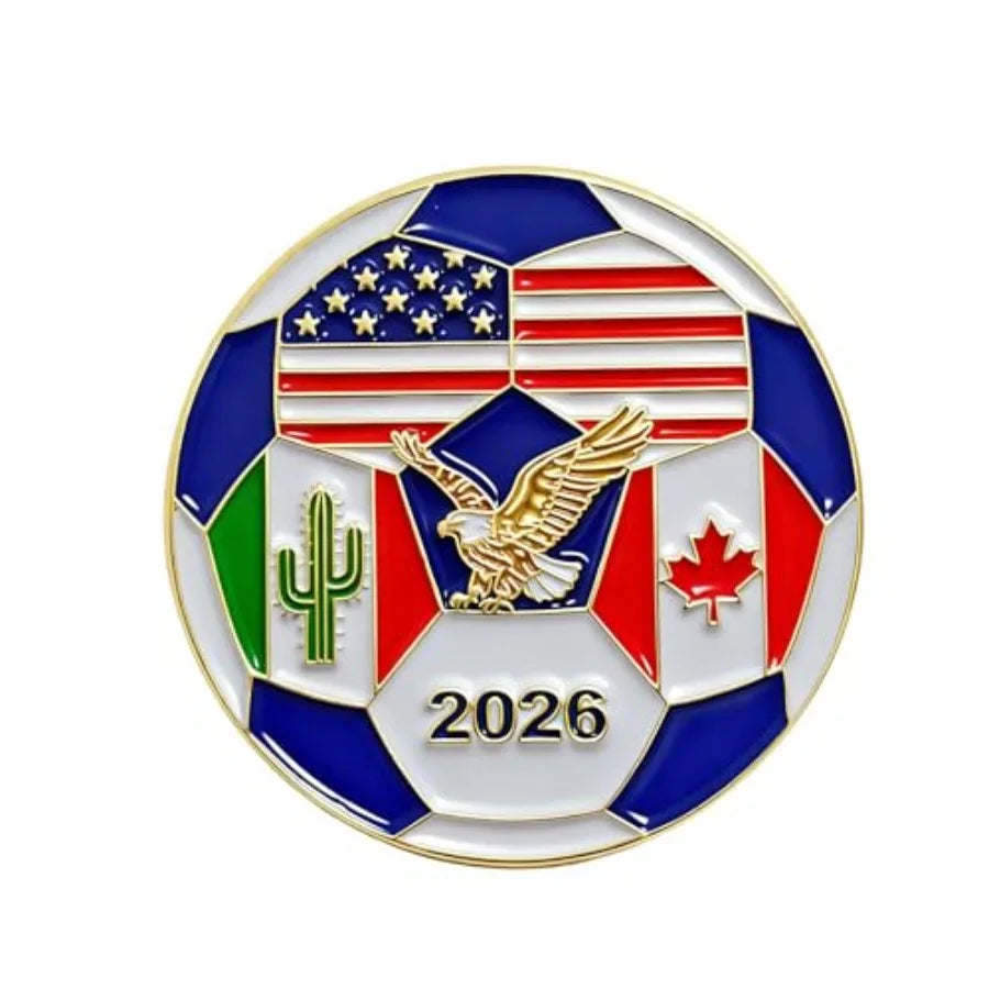 2026 World Football Soccer Cup Fan Support Team Pin Badge Brooch Decorations Gifts Memorabilia