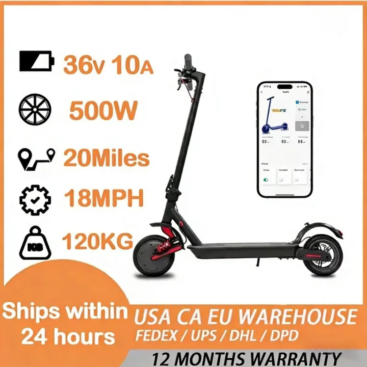 Jueshuai X6 500w electric scooters e scooter adult 36v10ah escooters foldable 20pmh 10inch Wheel size electric scooter electric