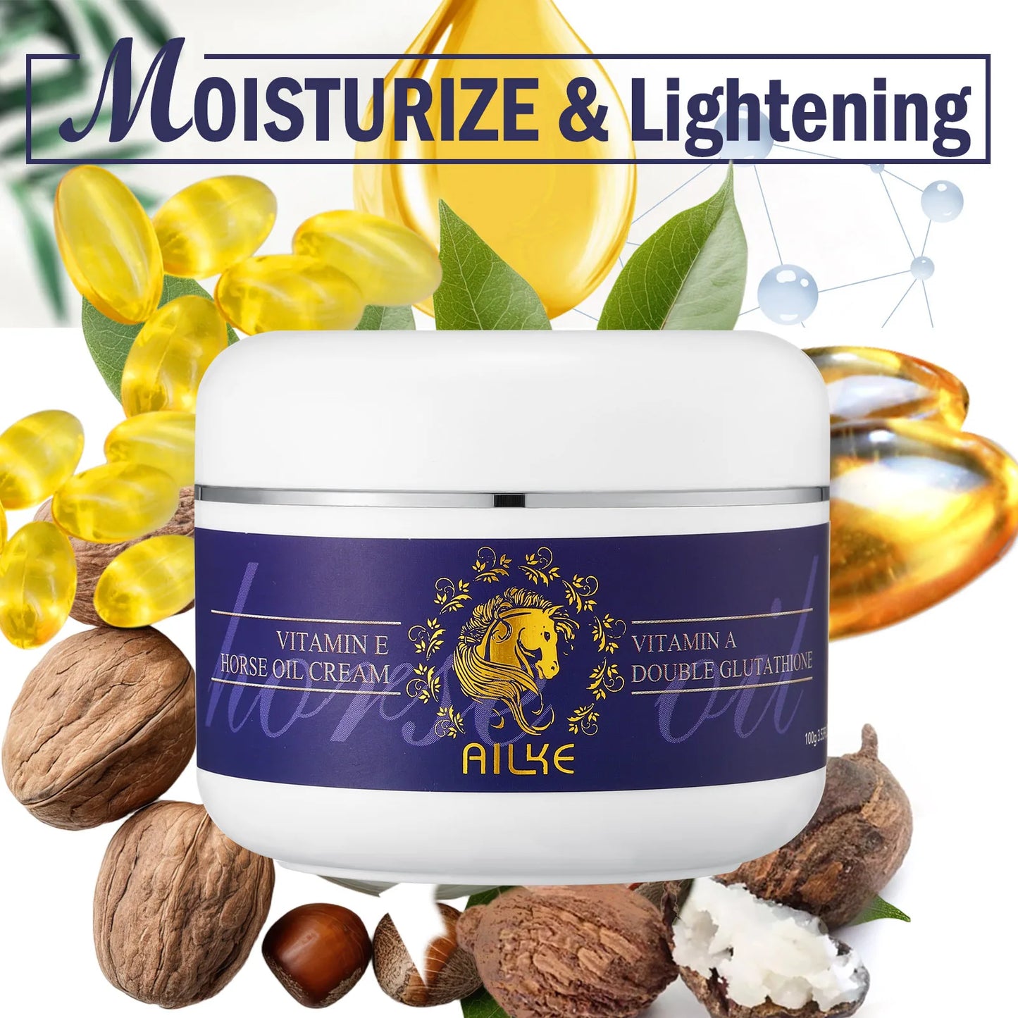 AILKE Glutathione 5-in-1 Women Skin Care Kit, With Body Lotion, Serum, Dark Spot Removal Cream, Body Cream, Brightening Soap