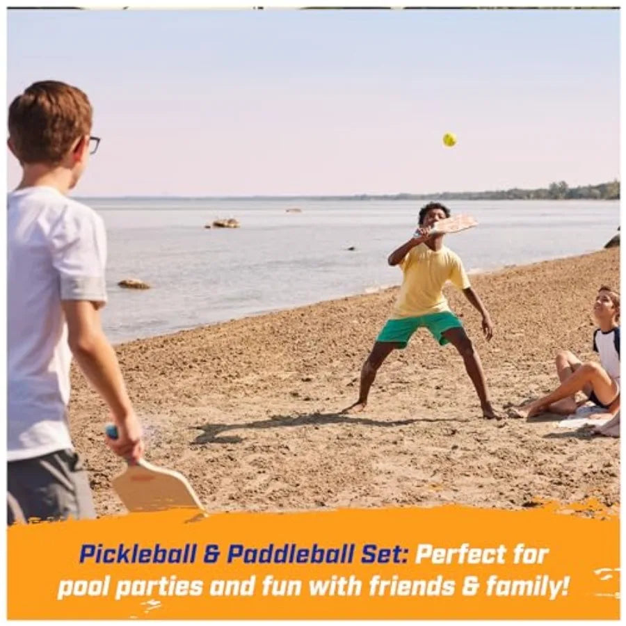 Hydro Paddle and Pickleball Set, Pickleball Paddles and Balls for Pool, Lake and Beach Games, Outdoor Toys for and Adults Aged