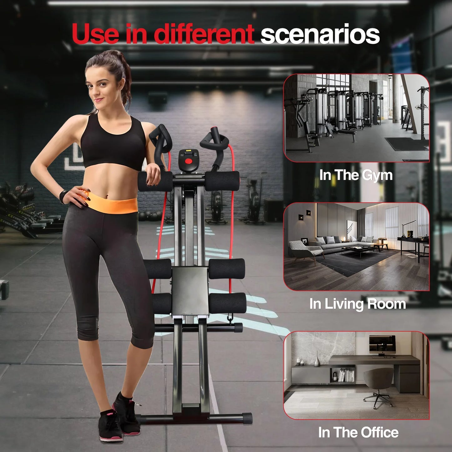 Foldable Ab Machine For Home Gym And Abdominal Trainer