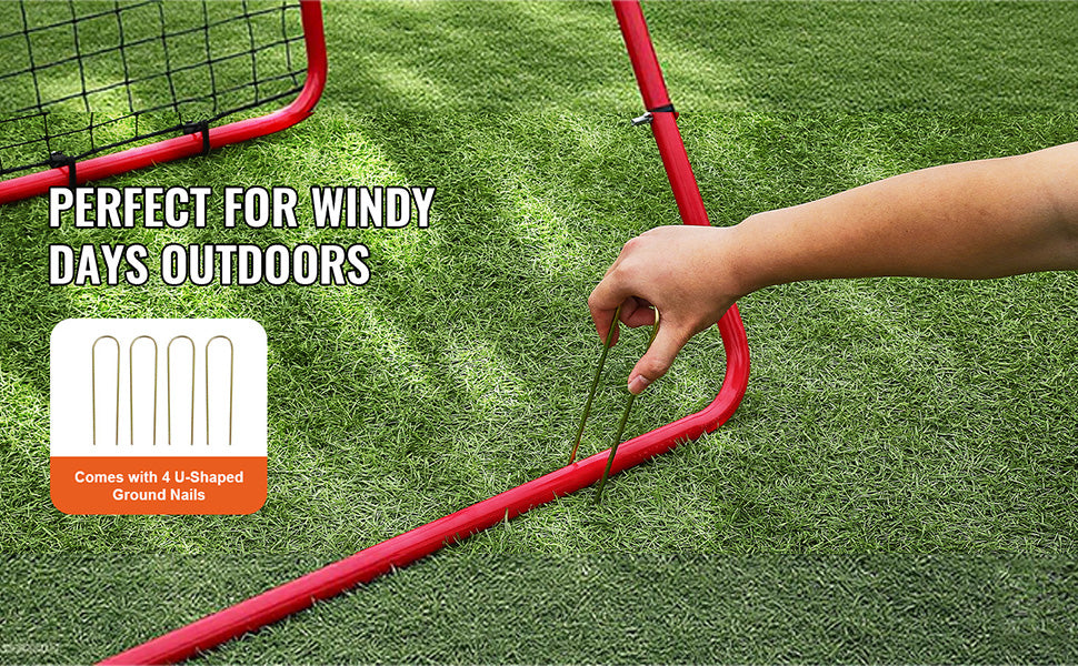 VEVOR 39X39FT Soccer Rebounder Rebound Net Portable Football Training Gifts Adjustable Angles Goal Net Aids & Equipment
